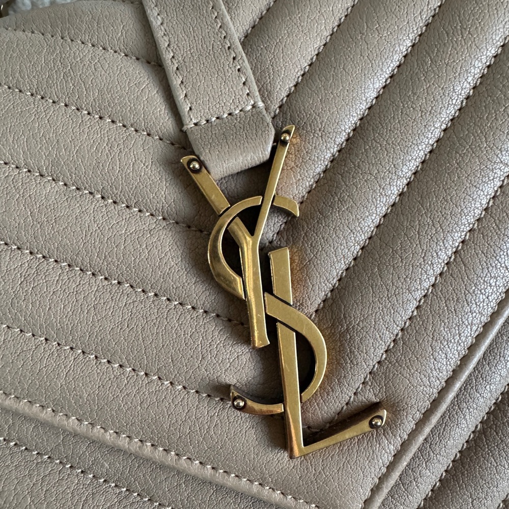 YSL Medium College Bag - Rare Taupe Color - Picture 10 of 16